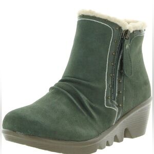 Skechers Jumper Sweet Green Wedge Boots